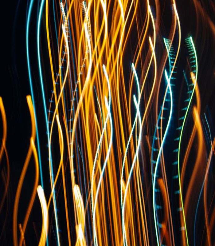 Abstract glowing lines representing morning energy and movement rhythm